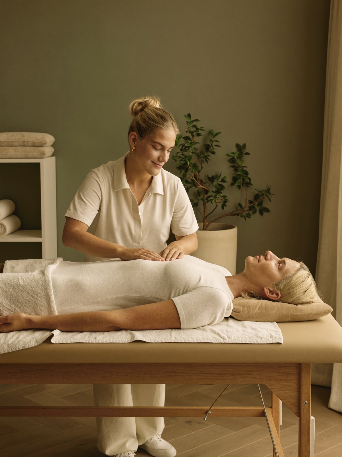Physiotherapeutische Behandlung in einem ruhigen Behandlungsraum